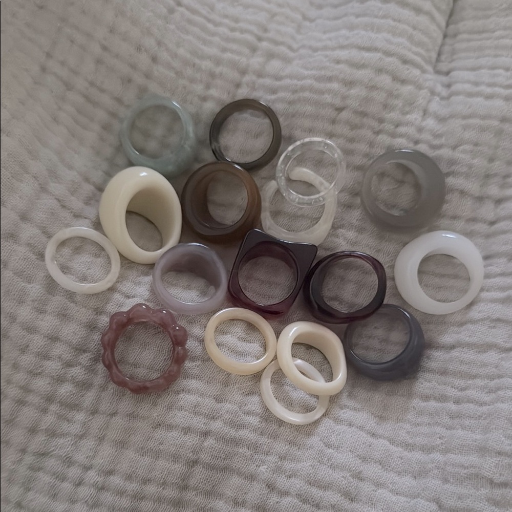 Stylish Acrylic Ring Collection